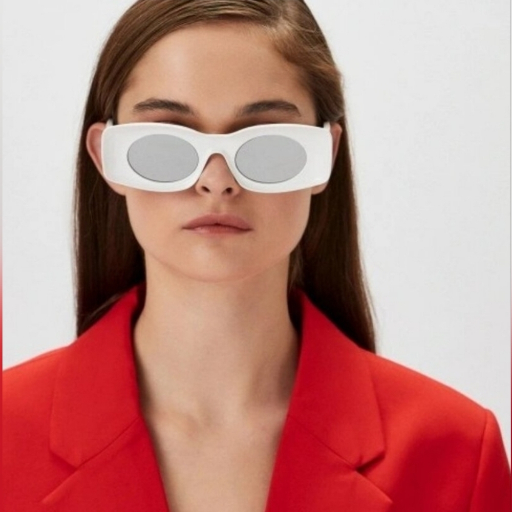 Loewe White Rectangular Sunglasses - image 1